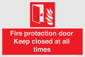 Fire protection door Keep closed at all times